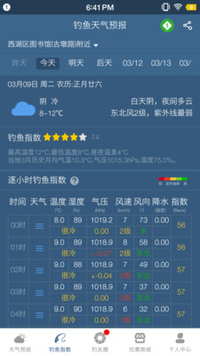 钓鱼天气预报软件截图2